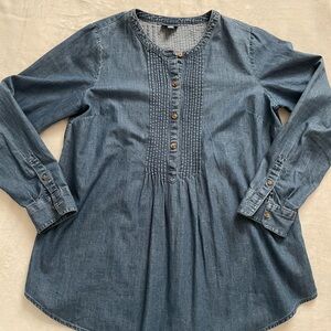 J. Jill Women’s Blue Denim Tunic Top